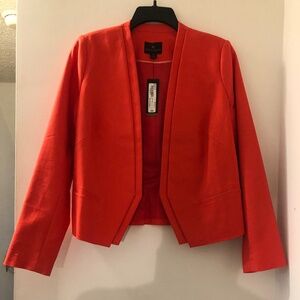 Worthington Blazer Scarlet IBIS Open Front V Neck Long Sleeves, Brand New
